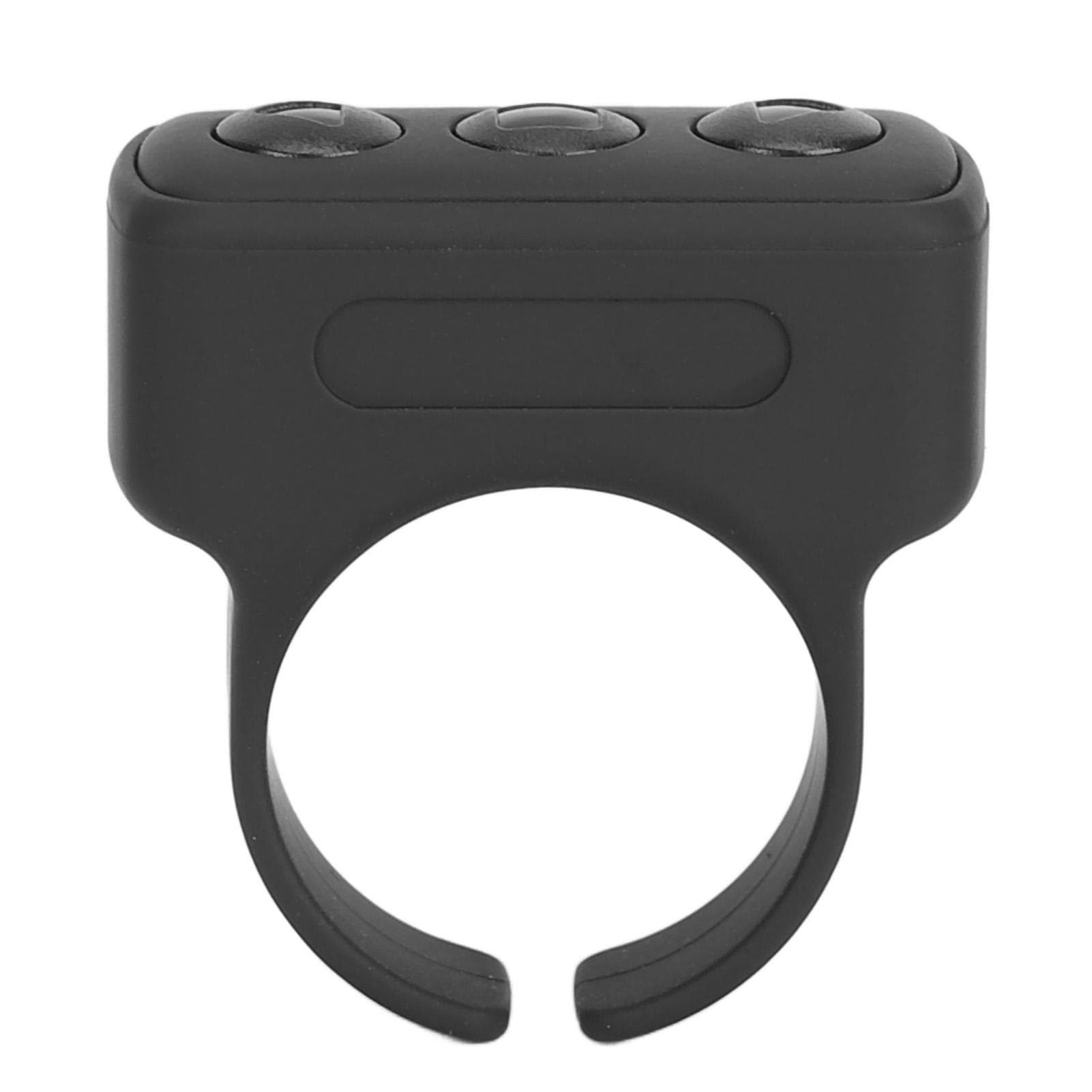 Remote Control App Page Turner Video Recording Selfie Button Rechargeable Bluetooth Scrolling Ring black