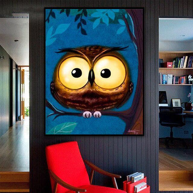 Animal Owl Diamond Embroidery 5D DIY Diamond Painting Cross Stitch Picture Full Round Diamond 20X30