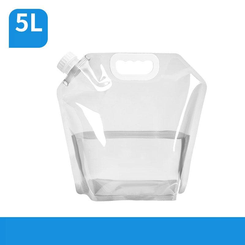 Outdoor Drinking Water Bag Food Grade Foldable Portable Hiking Storage Bags Large Capacity Camping Suction Bag 5L transparent