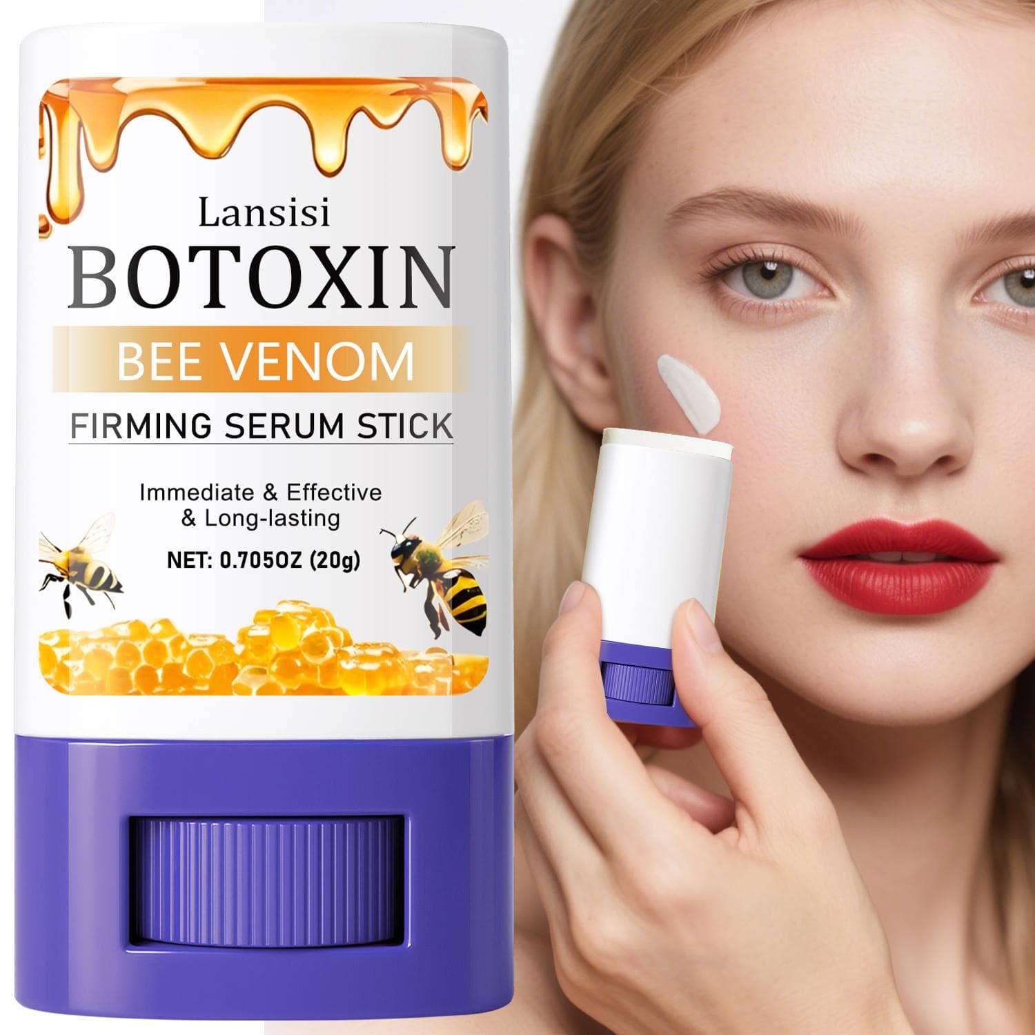 Botox Bee Venom Firming Serum Stick- Moisturizes and Hydrates the Skin, Lifts and Tightens to Improve Sagging Skin - Suitable for all Skin Types, 20g