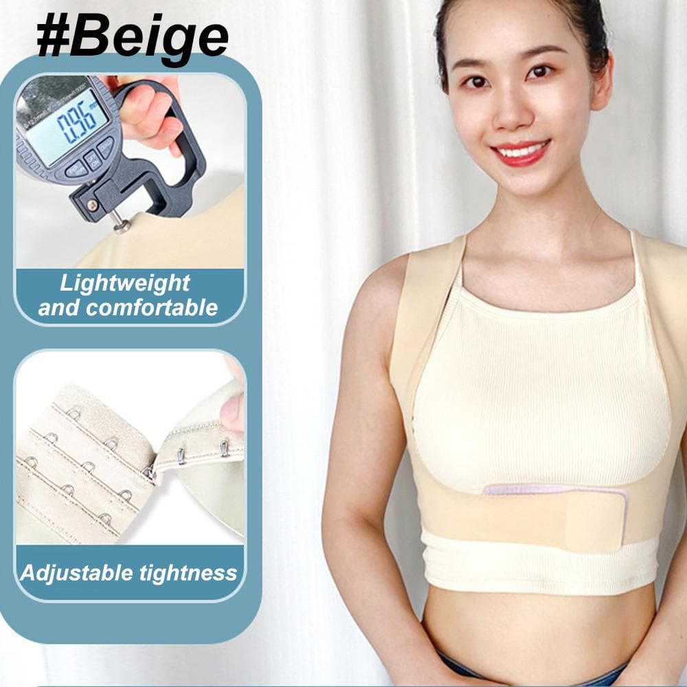 Posture Corrector Adjustable Women Back Support Belt Orthotics Posture Correction Braces Rectify Posture Corset Shoulder Posture S beige