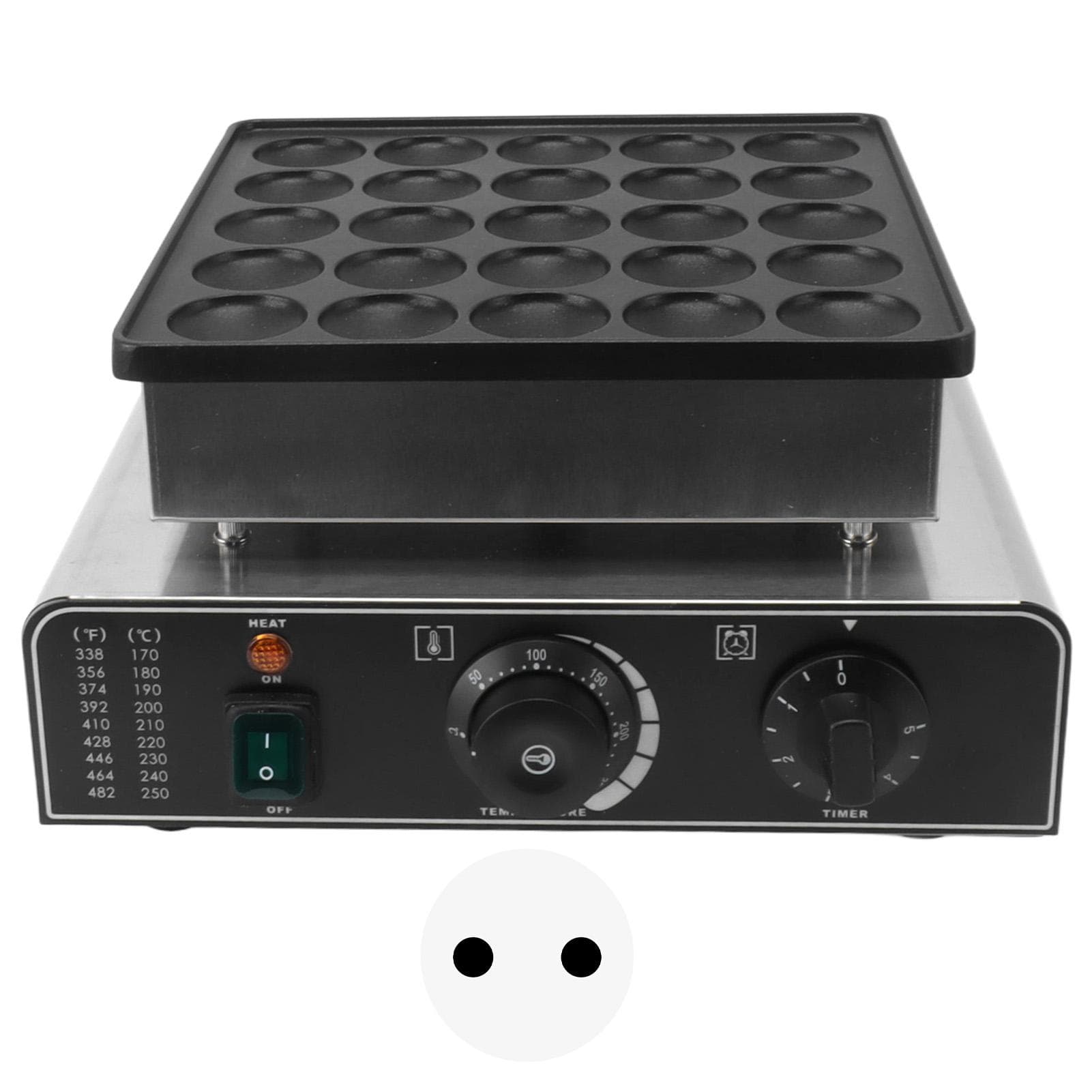 Mini Dutch Pancake Baker 850W 25PCS Non Stick Pie Muffin Waffle Maker Machine for Home Kitchen L