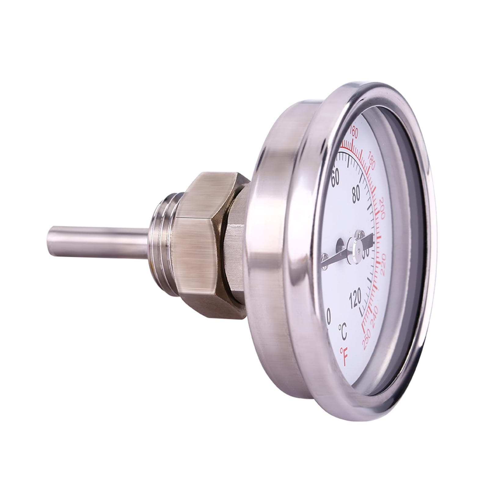 Stainless Steel 0 celsius -120 celsius  BBQ Grill Smoker Thermometer Temperature Meter Tester Monitor White