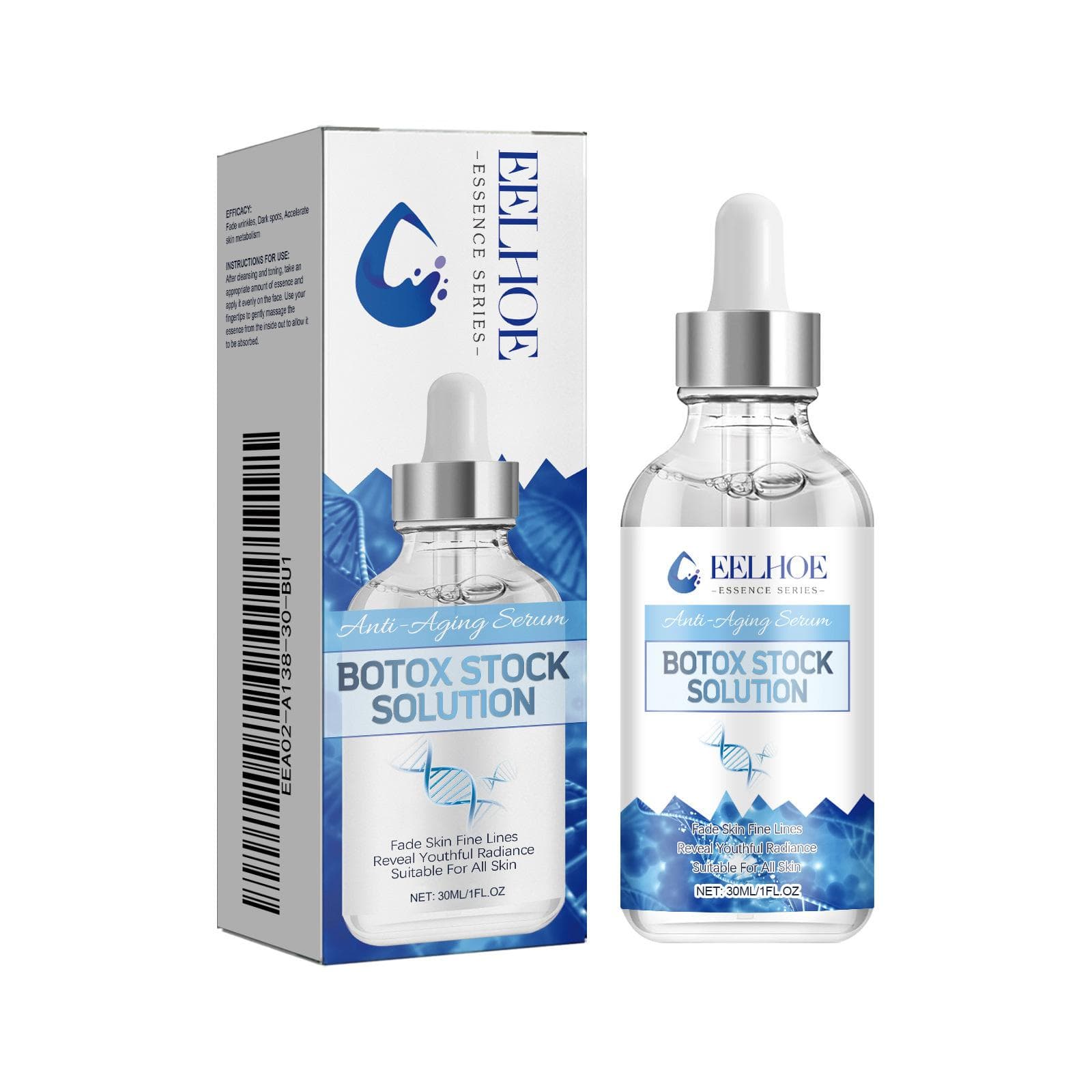 Collagen Stock Solution, Facial Serum-Hydrating Essence with Hyaluronic Acid, Pore Minimizing & Oil Less, Anti-aging Skincare | Brighten Light Beige