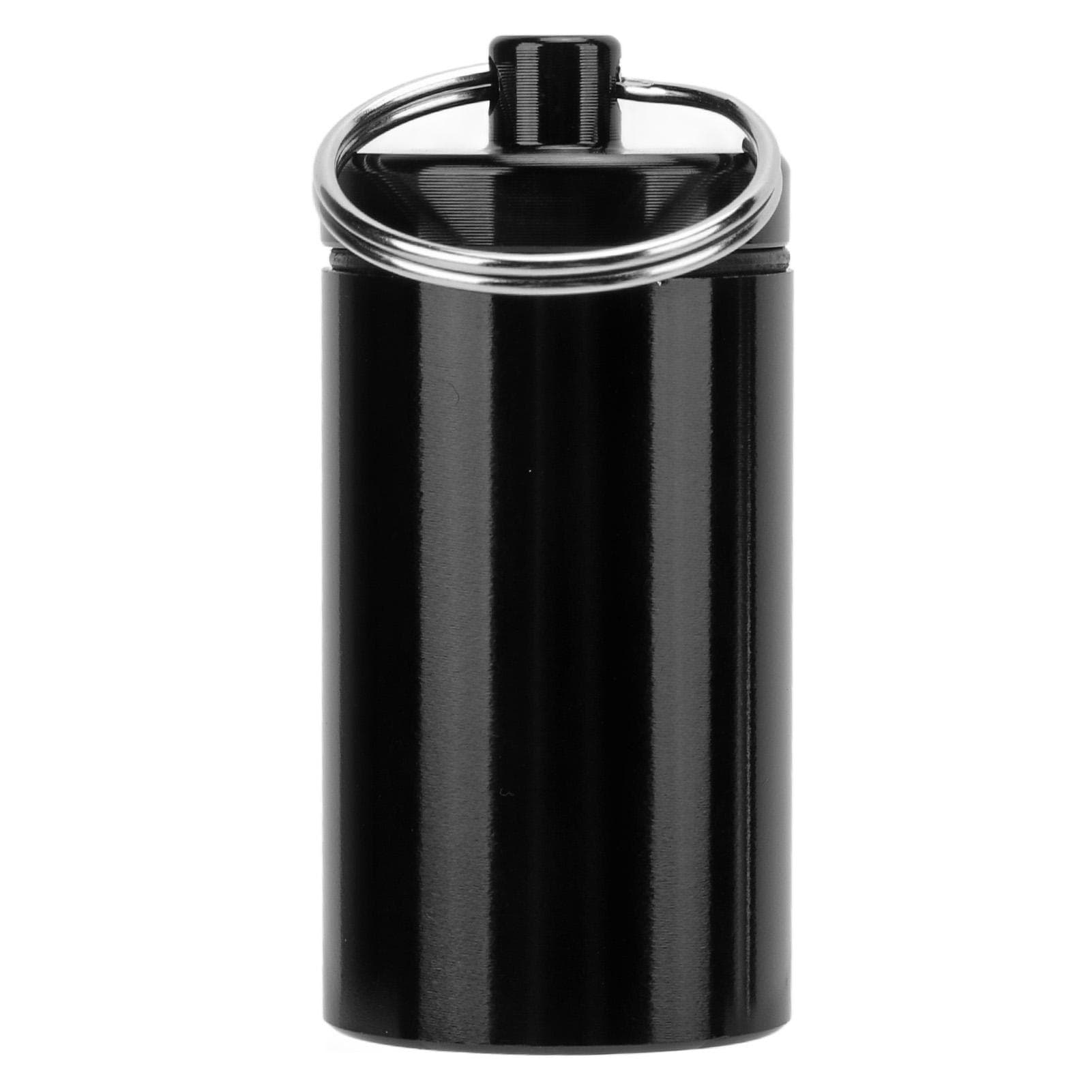 Mini Portable Keychain Medicine Holder Aluminium Waterproof Medicine Box Container for Outdoor