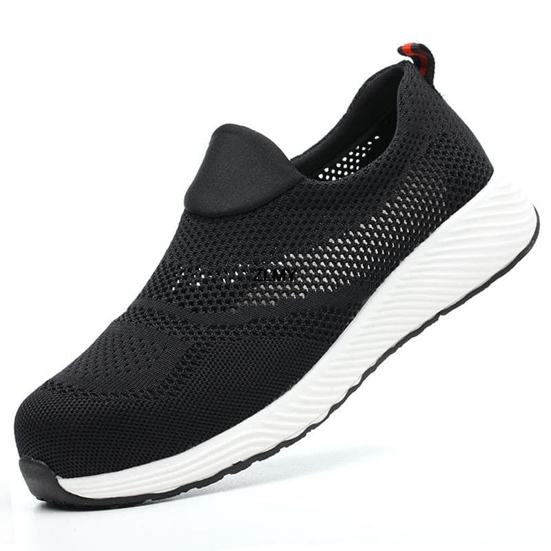Mesh Safety Shoes Men Summer Steel Toe Work Shoes Puncture Proof Anti-smash Work Safety Boots Man Breathable Security Boots Male 42