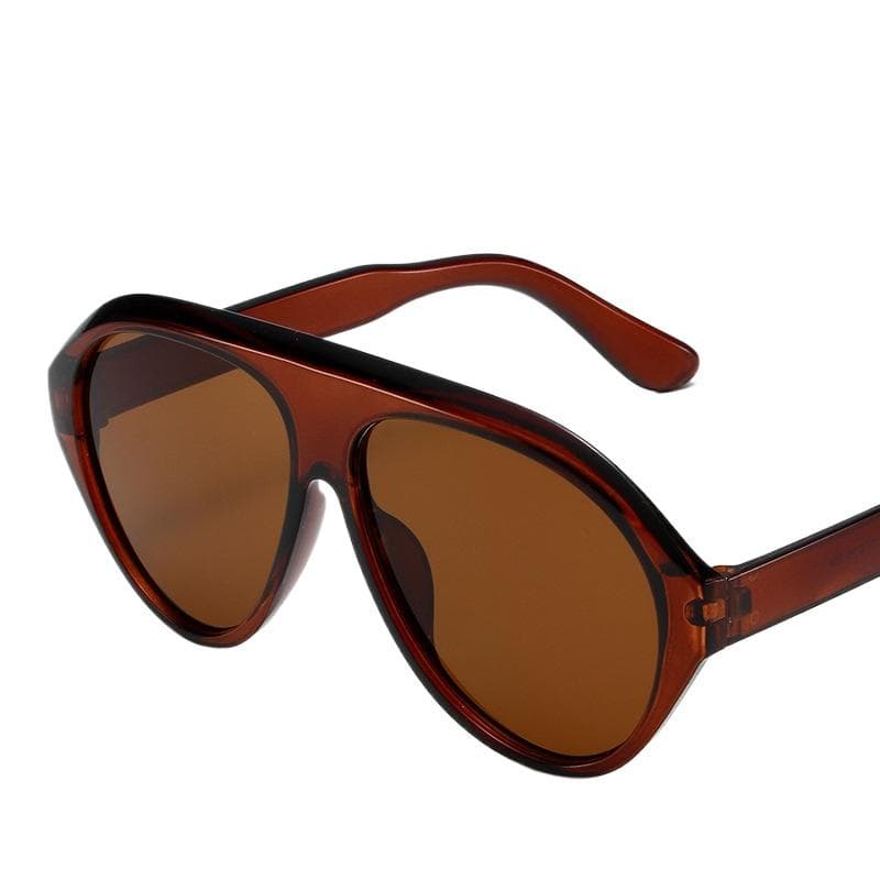 New Vintage Oval Sunglasses for Women Retro Fashion Sun Glasses Female Black Yellow Candy Color Eyewear 1PC