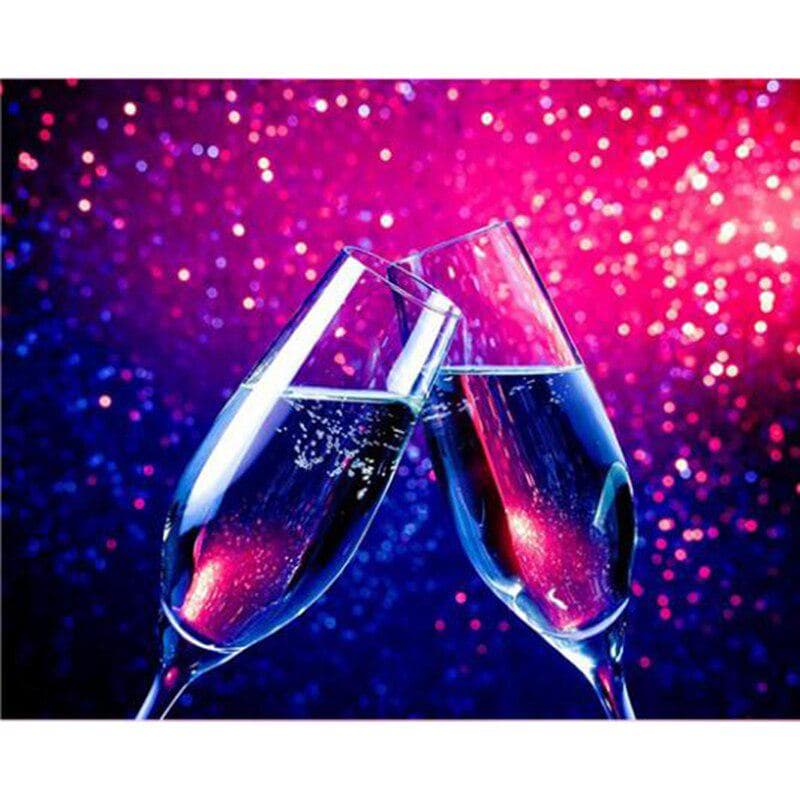 Diamond Painting Wine Glass Embroidery Rhinestone Needlework Pictures with Crystals Home Decor 20X30CM