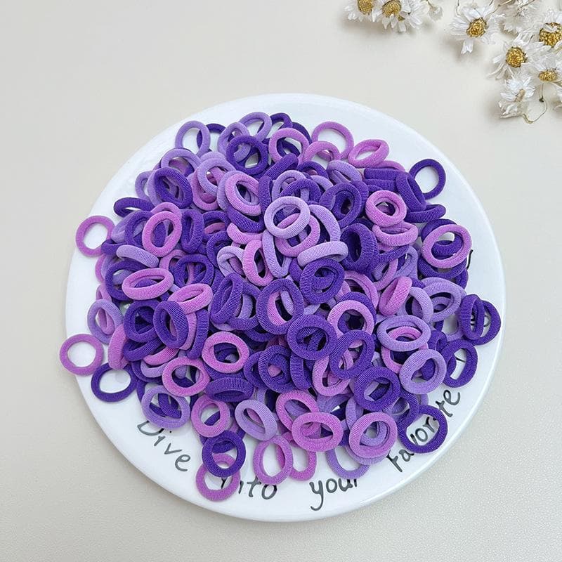 100pcs Kid Small Hair Tie Baby Girl Children Headbands Colorful Elastic Hair Bands Nylon Scrunchie Hair Rope Hair Accessories