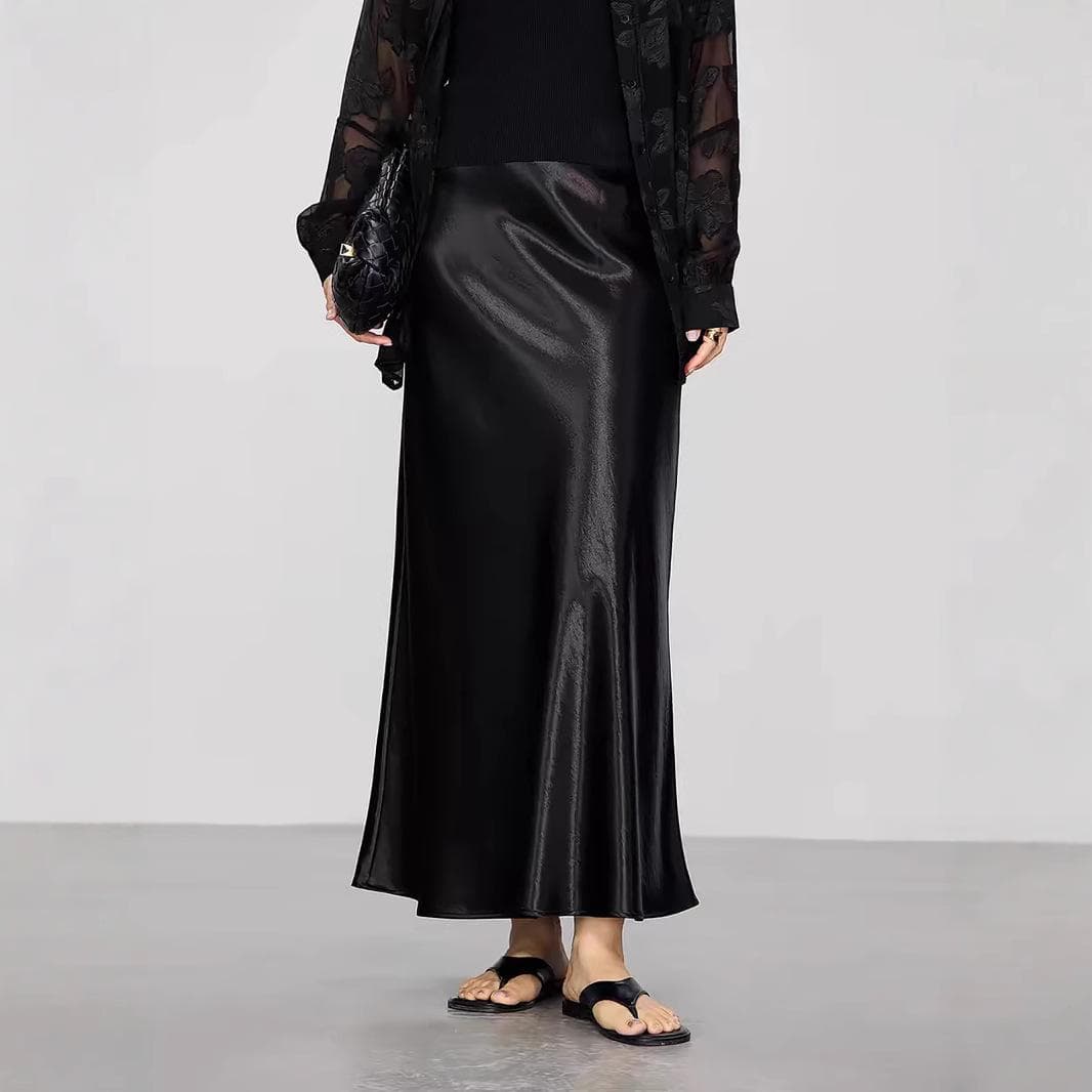 French Temperament Drape Skirt Women's High Waist Hip Fish Tail Skirt A Word Long Skirt 5XL