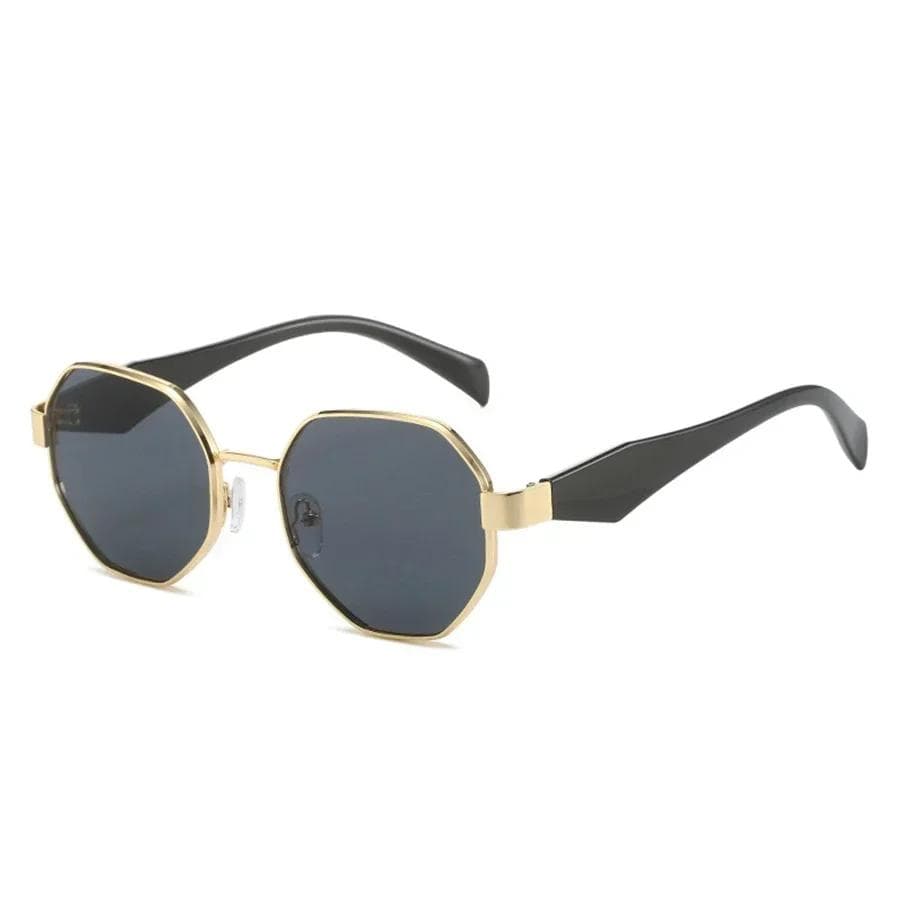 Retro Circular Polygonal Metal Myopia Sunglasses Fashionable UV Resistant Glasses 0 To -4 0 -3.5