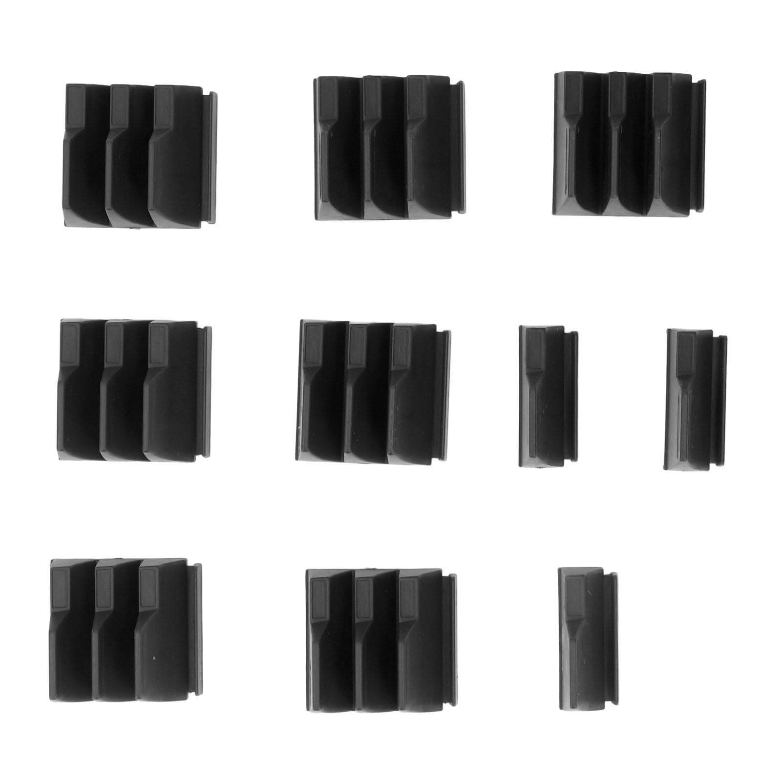 10PCS 24 Slots Magnetic Wrench Holder Modular Tool Organizer Spanner Storage Rack for Offset Open black