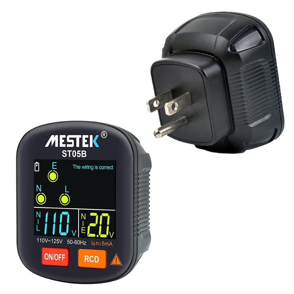 30-250V Portable Digital Socket Tester Detector RCD Voltage Tester Ground Polarity Phase Check US Plug