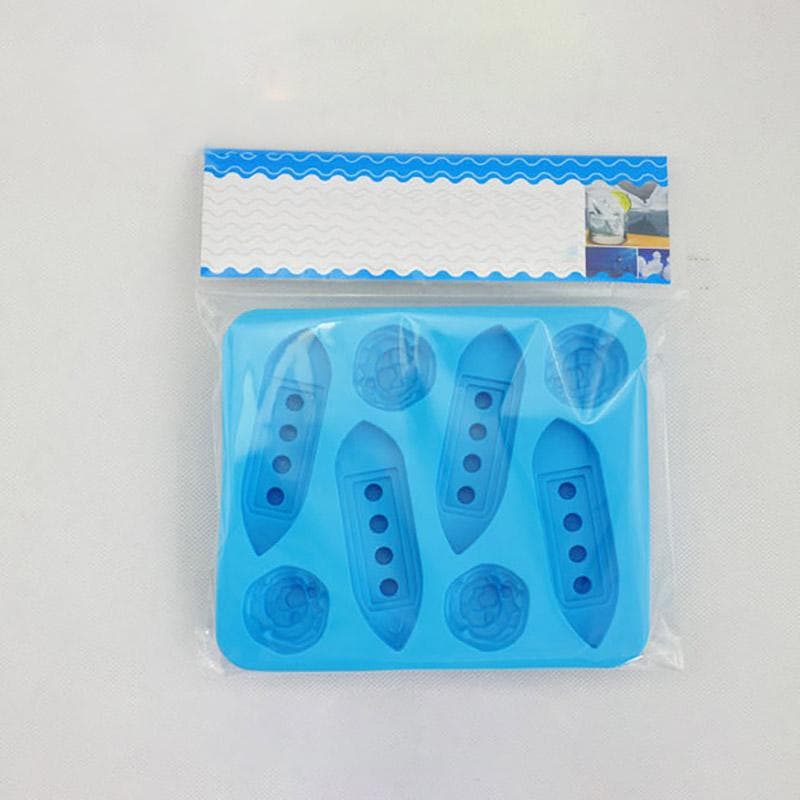 Ice Cube Trays Carving Mold Mould Titanic Shaped For Party Drinks Moldes De Silicon Para Helados blue