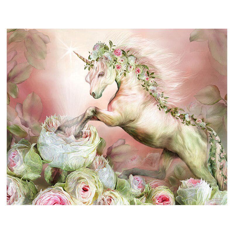 Full Round Drill Diamond Painting Unicorn  Embroidery Cross Stitch Rhinestones Home Decor 20X30CM