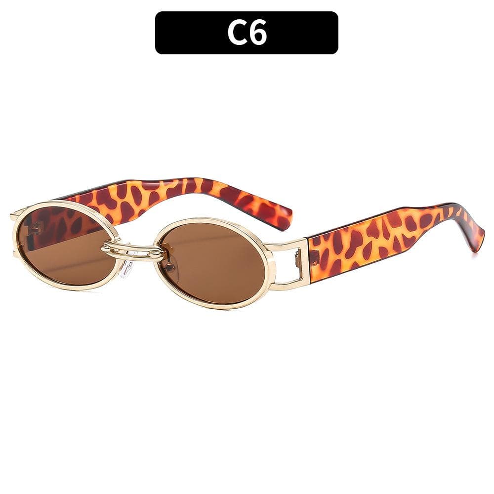 Luxury Retro Metal Frame Punk Sunglasses UV400 Protection for Men Women Outdoor Travel Trendy Street Fashion