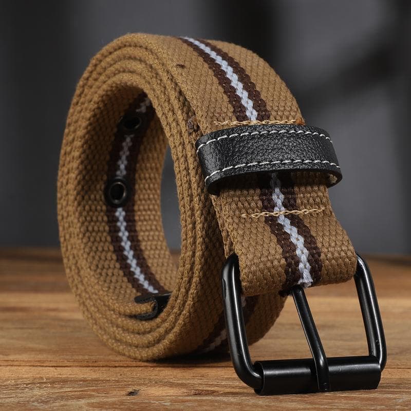 Extended Canvas Belt Suitable for Men's and Women's Casual Workwear Vintage Belts and Jeans Belts 120cm apricot