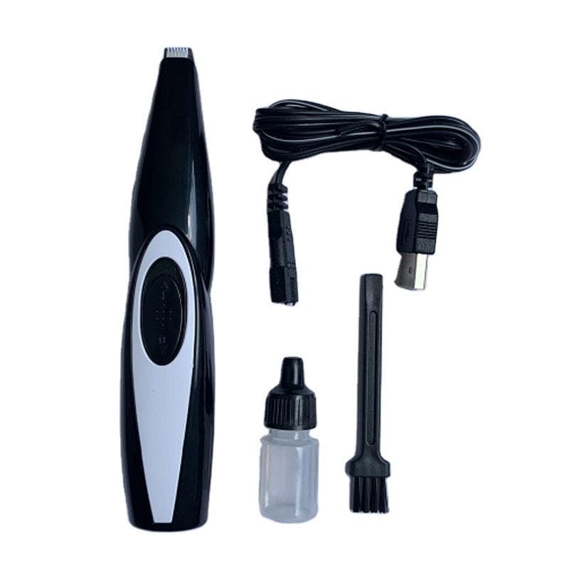 USB Rechargeable Pet Hair Trimmer For Dogs Cats Pet Hair Clipper Grooming Kit Cats Pets Foot Grooming black