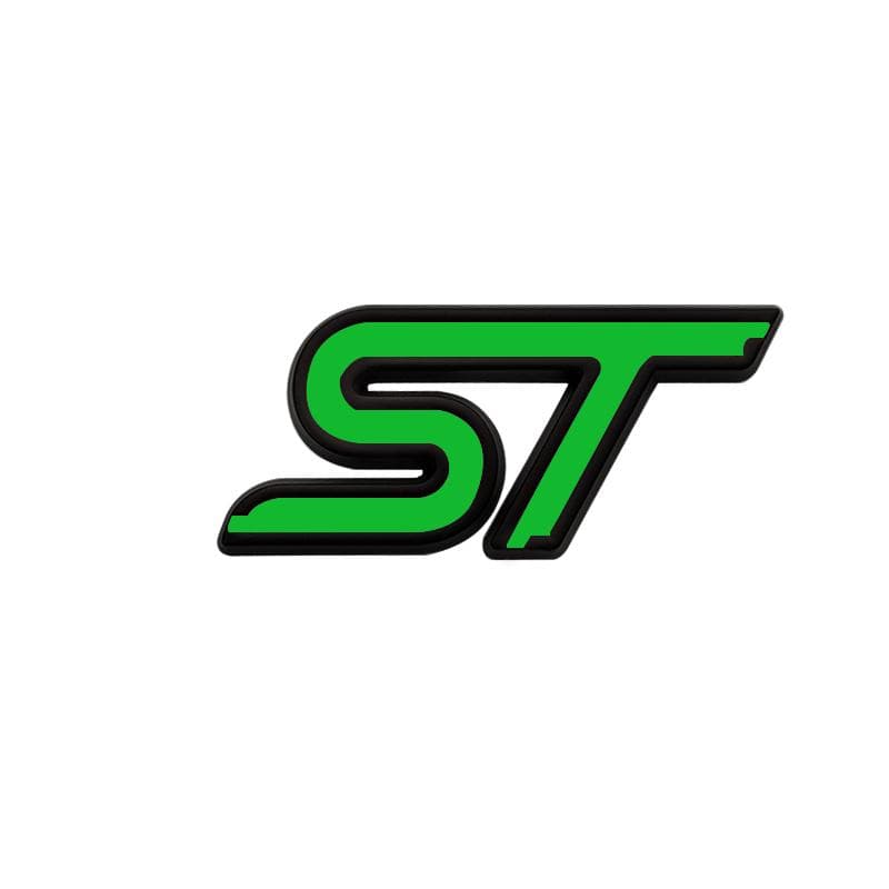 ST Logo Grille Badge 3D Metal Emblem Decal For ST Line Fiesta Focus Edition Car X KUGA Mondeo Ecosport Accessories black