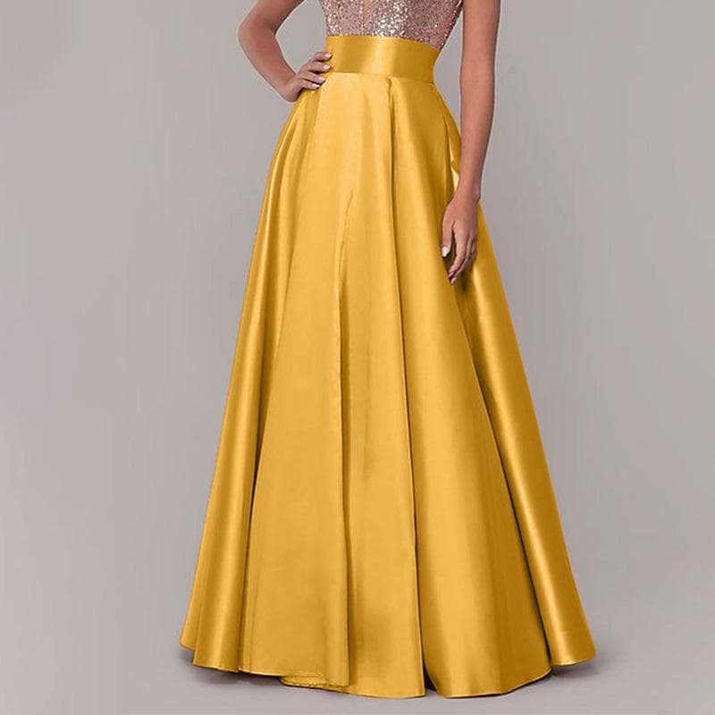 ZANZEA Women Fashion A-line Satin Skirts Summer Casual Maxi Long Skirts 3XL