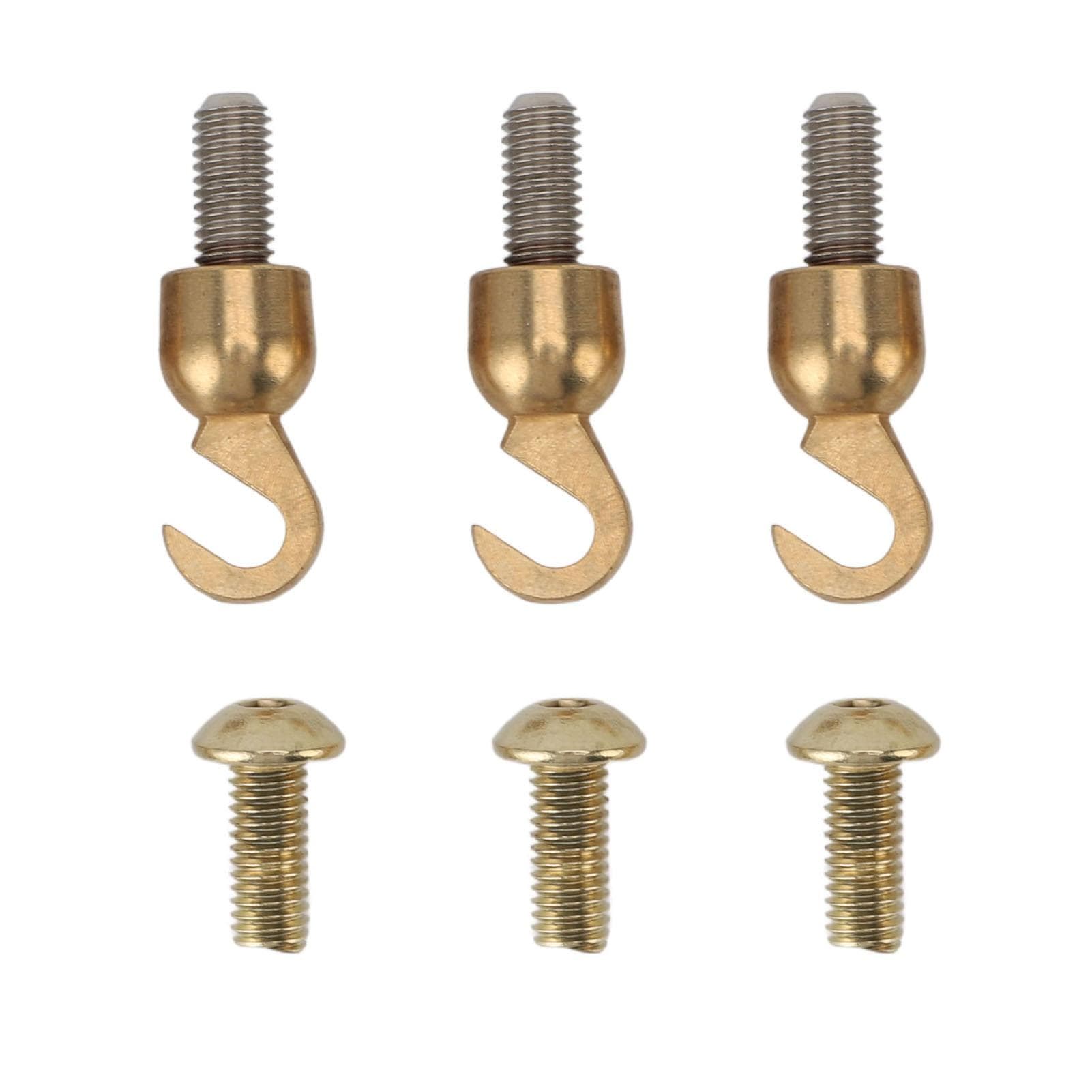 3 Sets Clock Weight Shell Hook Set Brass Shell Open Hook and Bolt for Older Style Grandfather Or