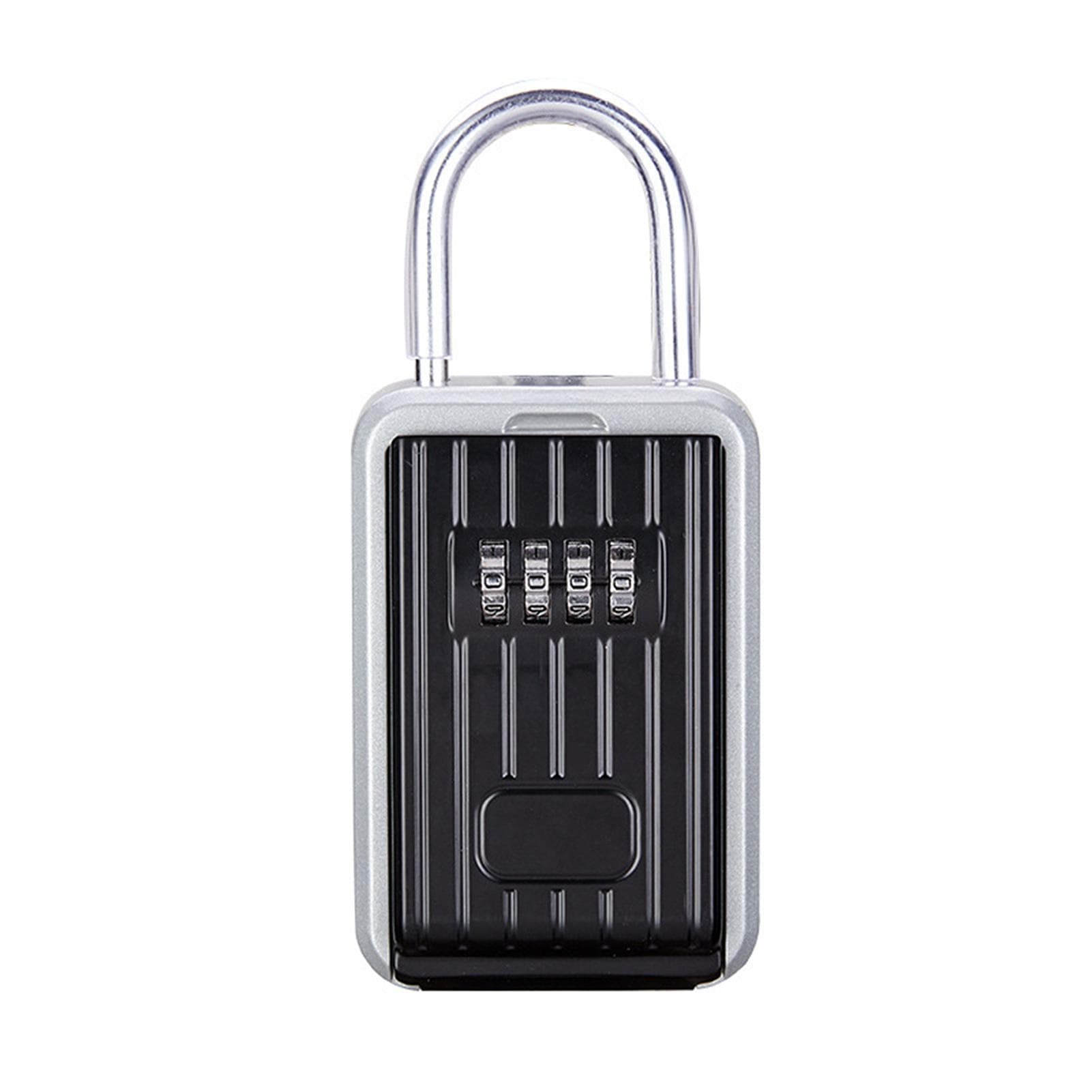 Key Safe Box with Dustproof Cover No Need to Install 4-Digit Combination Password Outdoor Key black