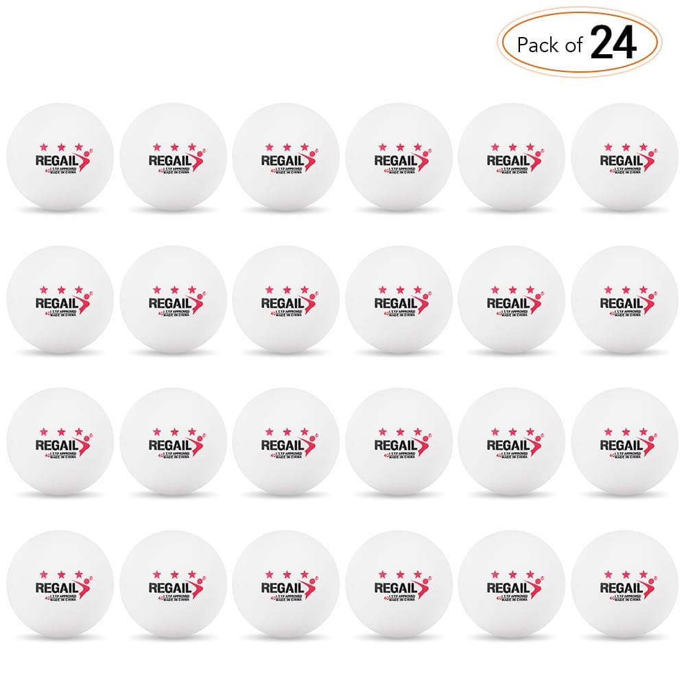 24Pcs 3-Star 40mm Table Tennis Balls Ping Pong Balls Amateur Advanced Training Practice Balls white