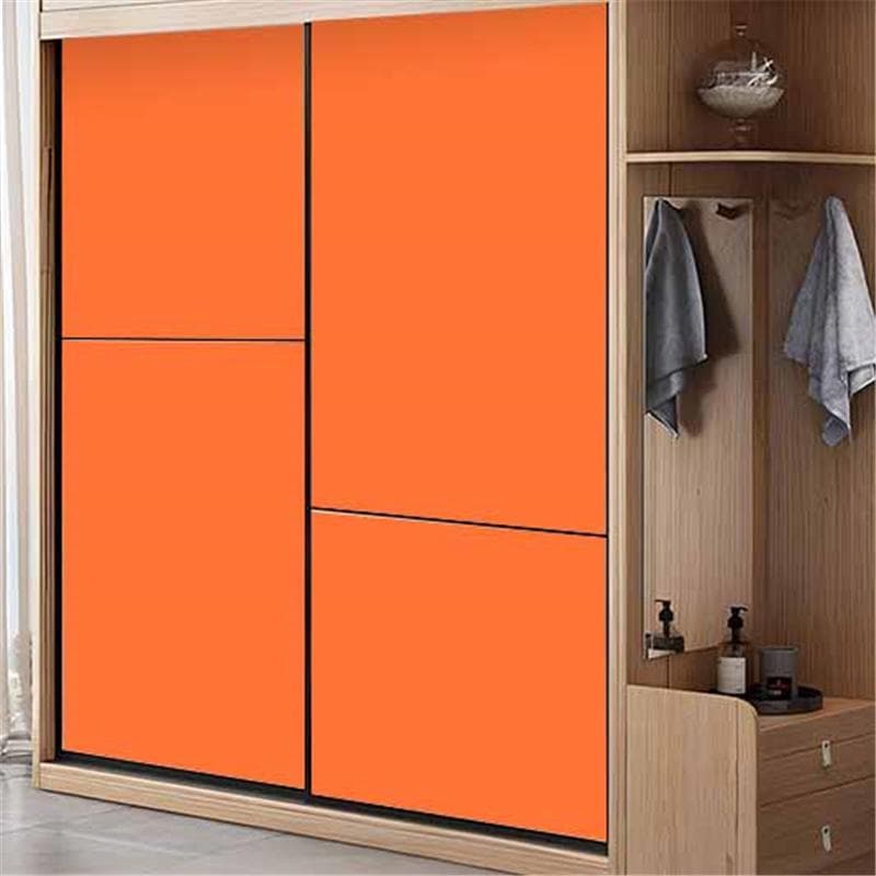 Self-Adhesive Thickened Soft-Touch Film Waterproof Moisture-Resistant Cabinet Wrap Furniture Renewal Wardrobe Doors Tabletops Decora Vinyl Film 40cm*10m orange