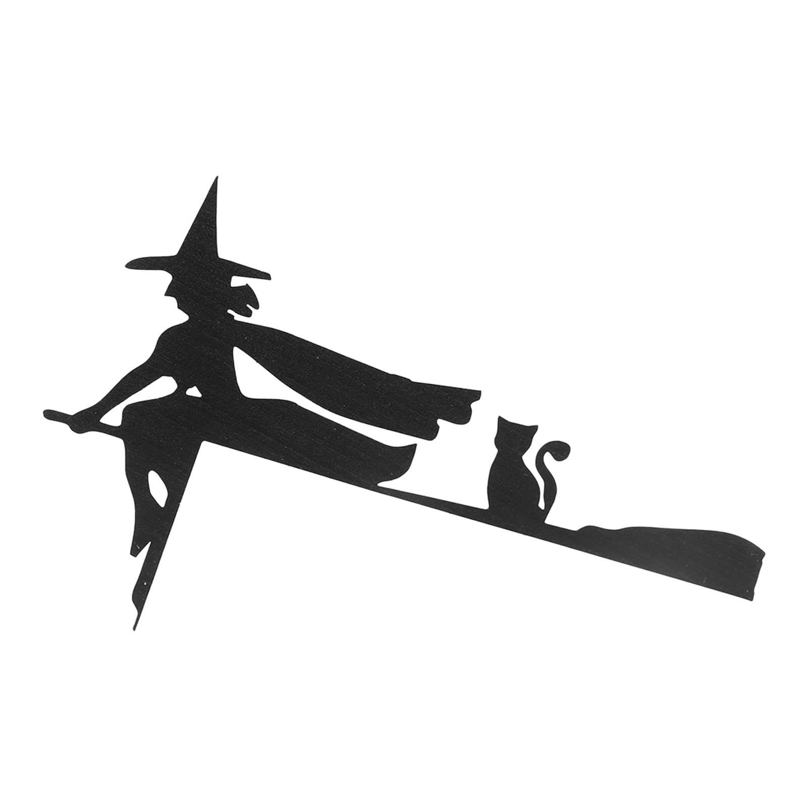 Witch On Broom Cat Door Corner Sign Innovative Interesting Door Corner Decor Right Angle Halloween