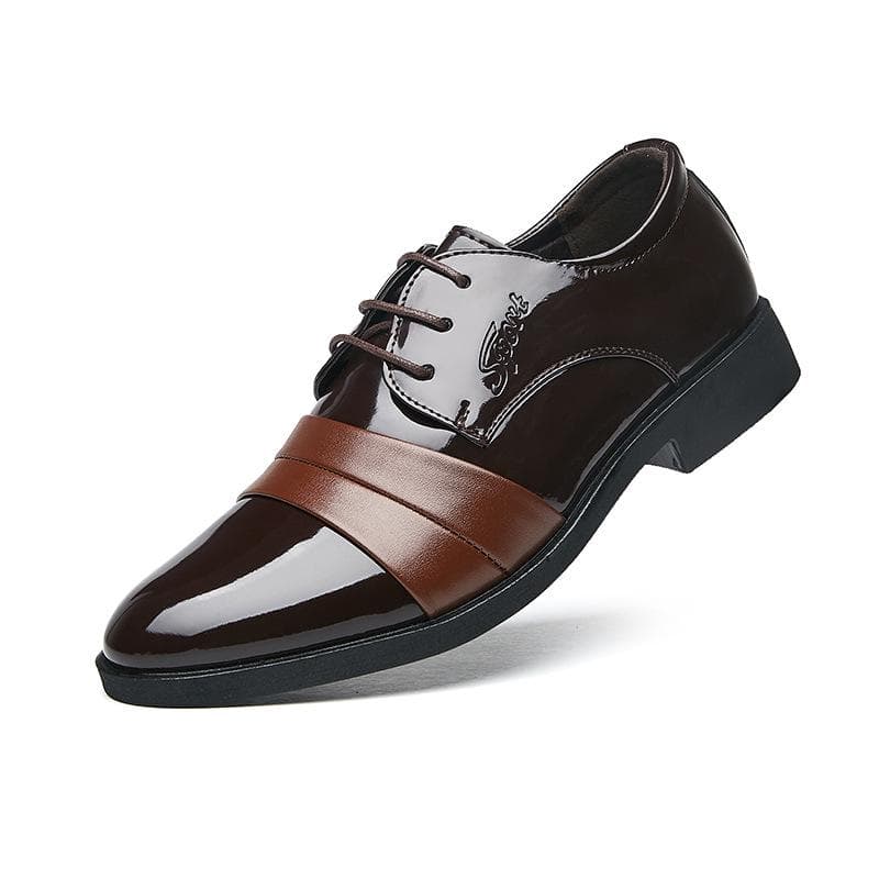 New Leather Shoes Men's Casual Shoes Business Formal Office Shoes Men's Large Size Shoes 47 brown
