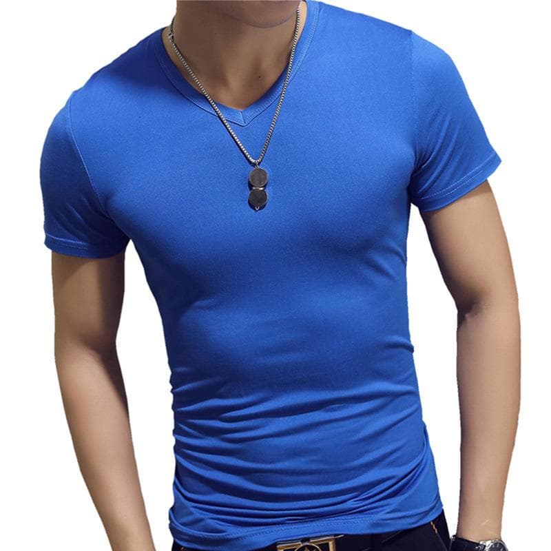 Fashion Slim Men's T-shirt Soft and Comfortable Breathable Cotton Men's Shirt Fitness and Leisure XXXL