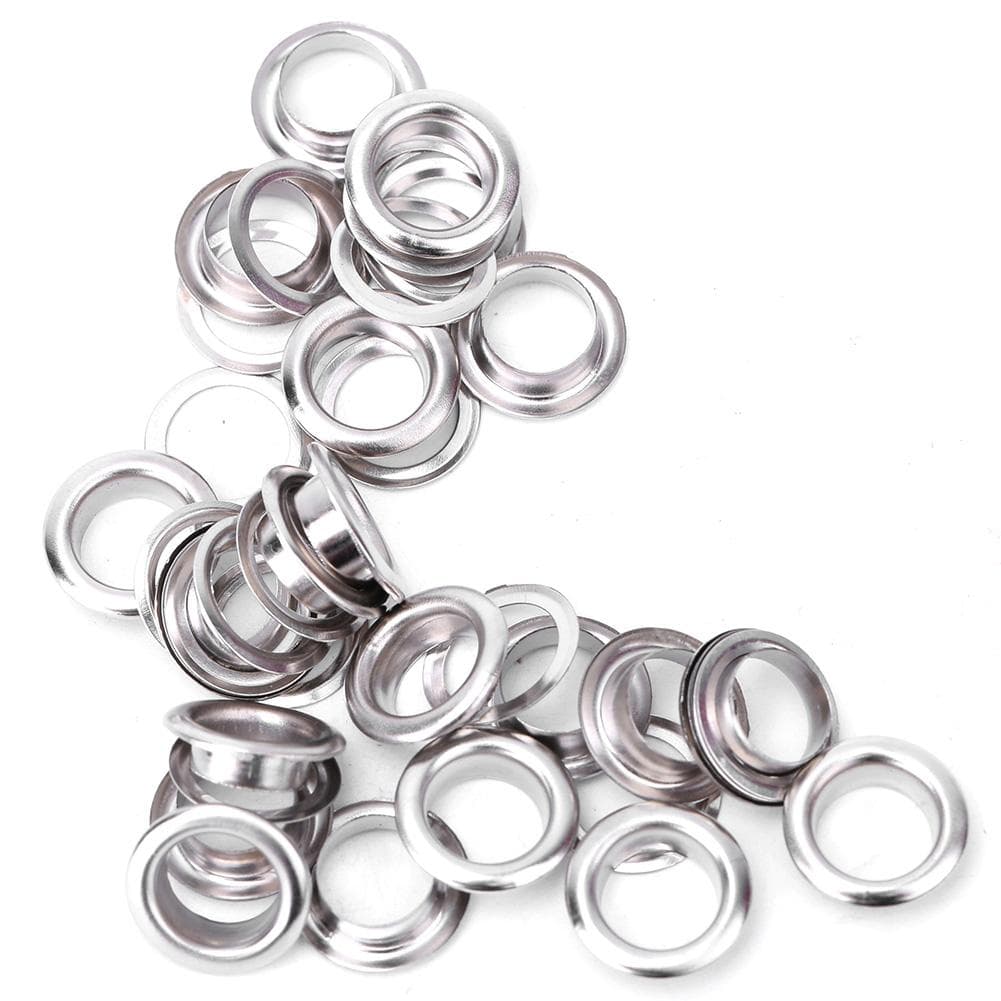 100 Pcs Brass Cloth DIY Tool Knitting Accessory Anti Rust Leather Craft Eyelet(Bronze 17mm) 3.5mm silver