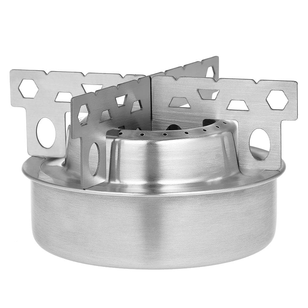 Outdoor Alcohol Stove & Rack Combo Set Mini Portable Alcohol Stove with Cross Stand Stove Rack alcohol stove with rack