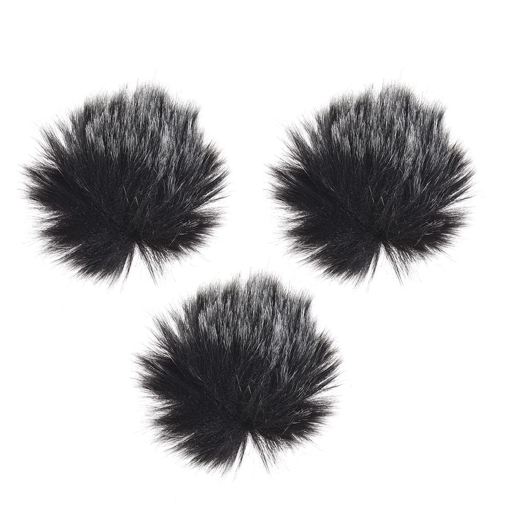 Furry Outdoor Microphone Windscreen Muff Mini Lapel Lavalier Microphone Windshield 3 pcs