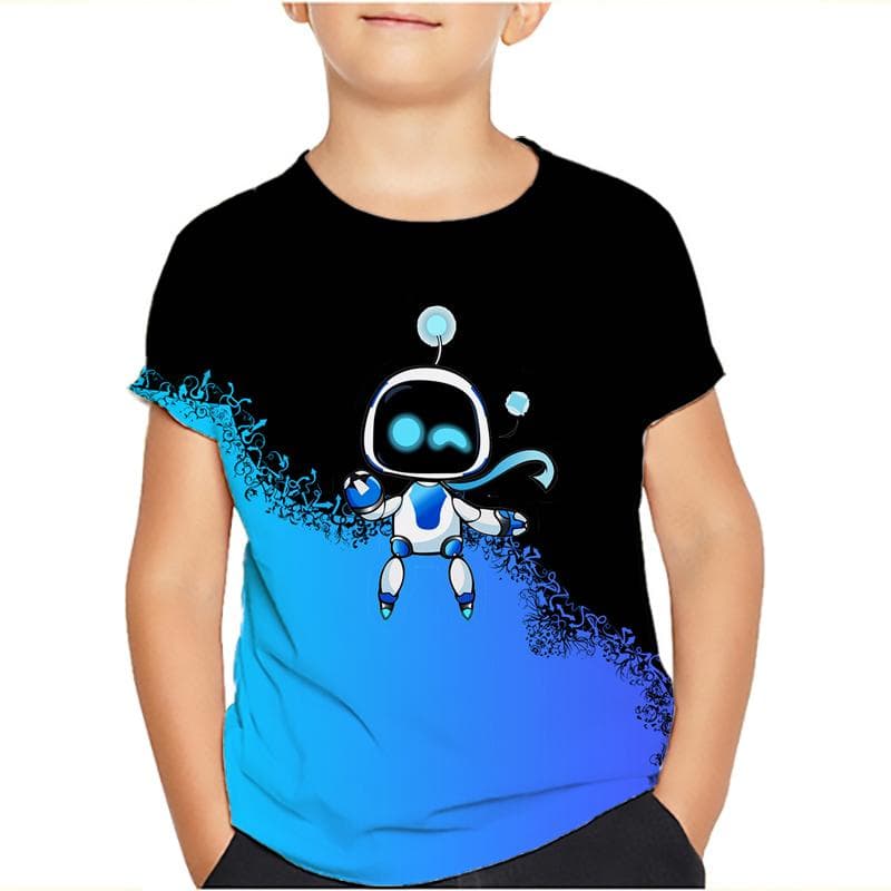 Game Astro Bot 3D Printed Kids T Shirt Children Clothing Harajuku Cartoon Tees Casual Fun Top Clothing Girls Boys Tshirt 2024 160 purple