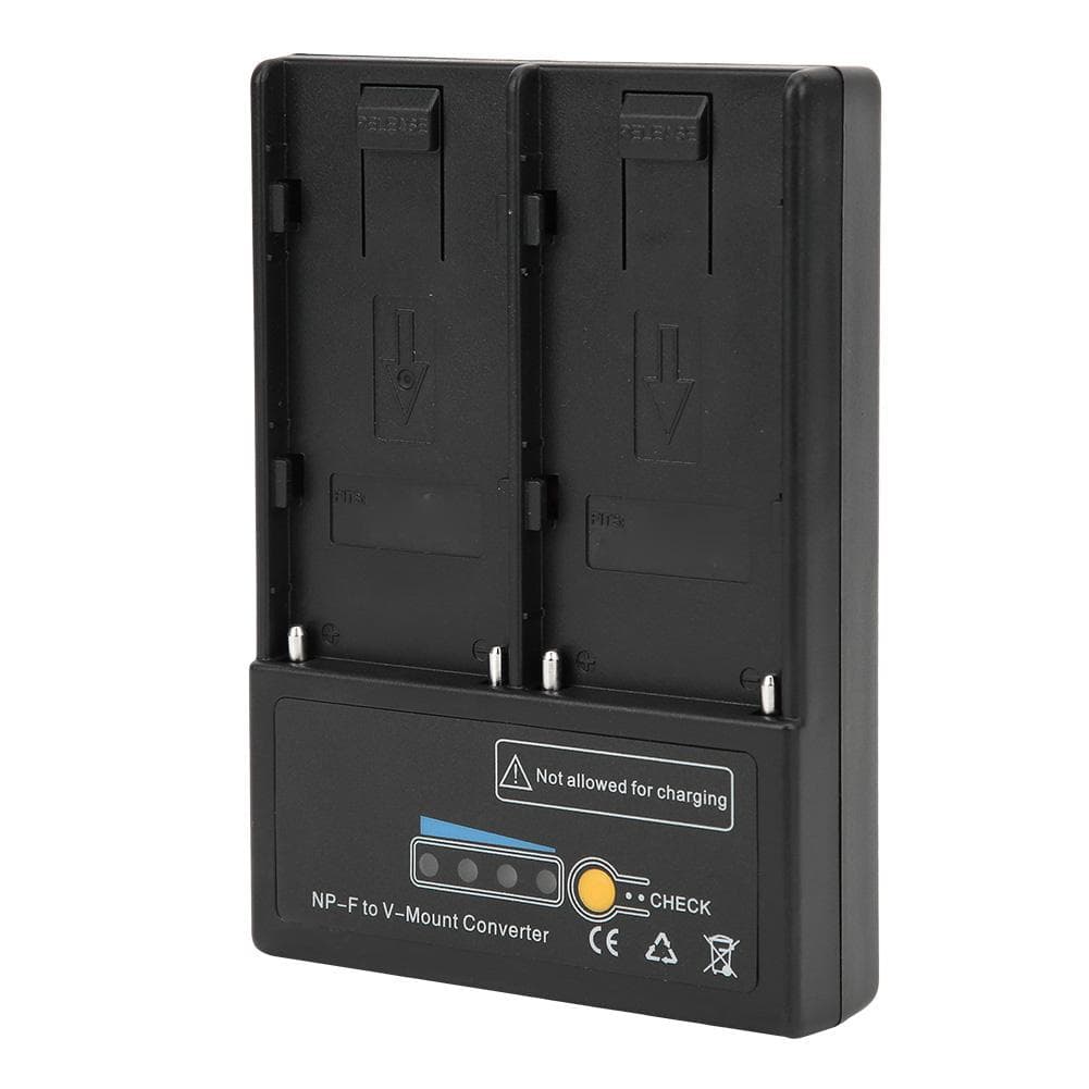 Plastic Black Battery Converter Adapter Plate with Dual Slot for Sony V Mount NP F550 NP F750 NP