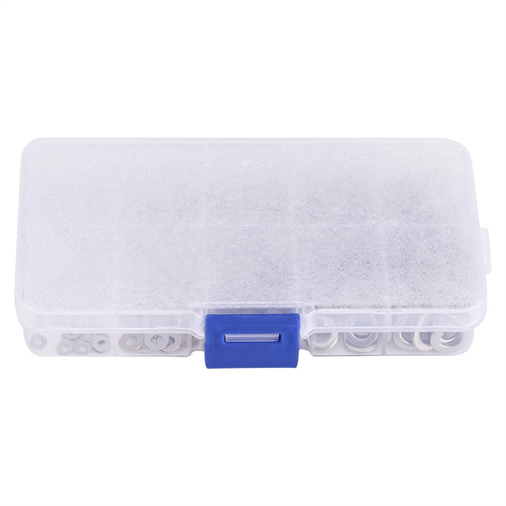 300pcs M2~M6 Stainless Steel Flat Washers Assortment Set,Stainless Steel Wash With Plastic Case