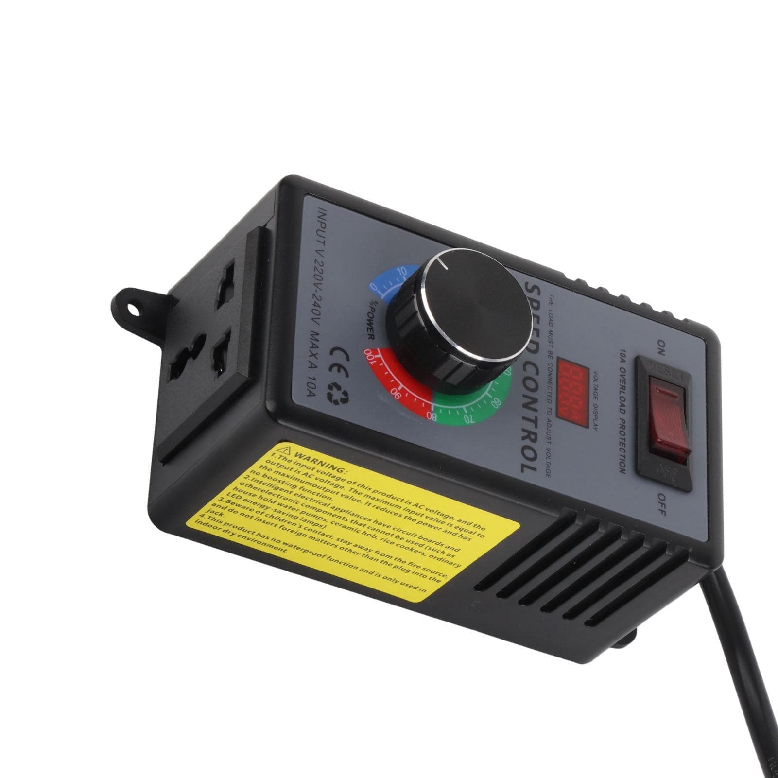 Motor Speed Controller 0? Output Variable Fan Speed Regulator with Overload Protection