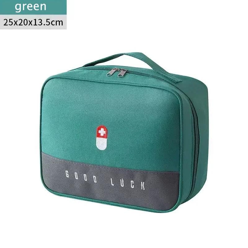 Medical Bag Convenient Portable Medicine Box Organizer Outdoor FirstAid Kit Home Waterproof Storage Bag green