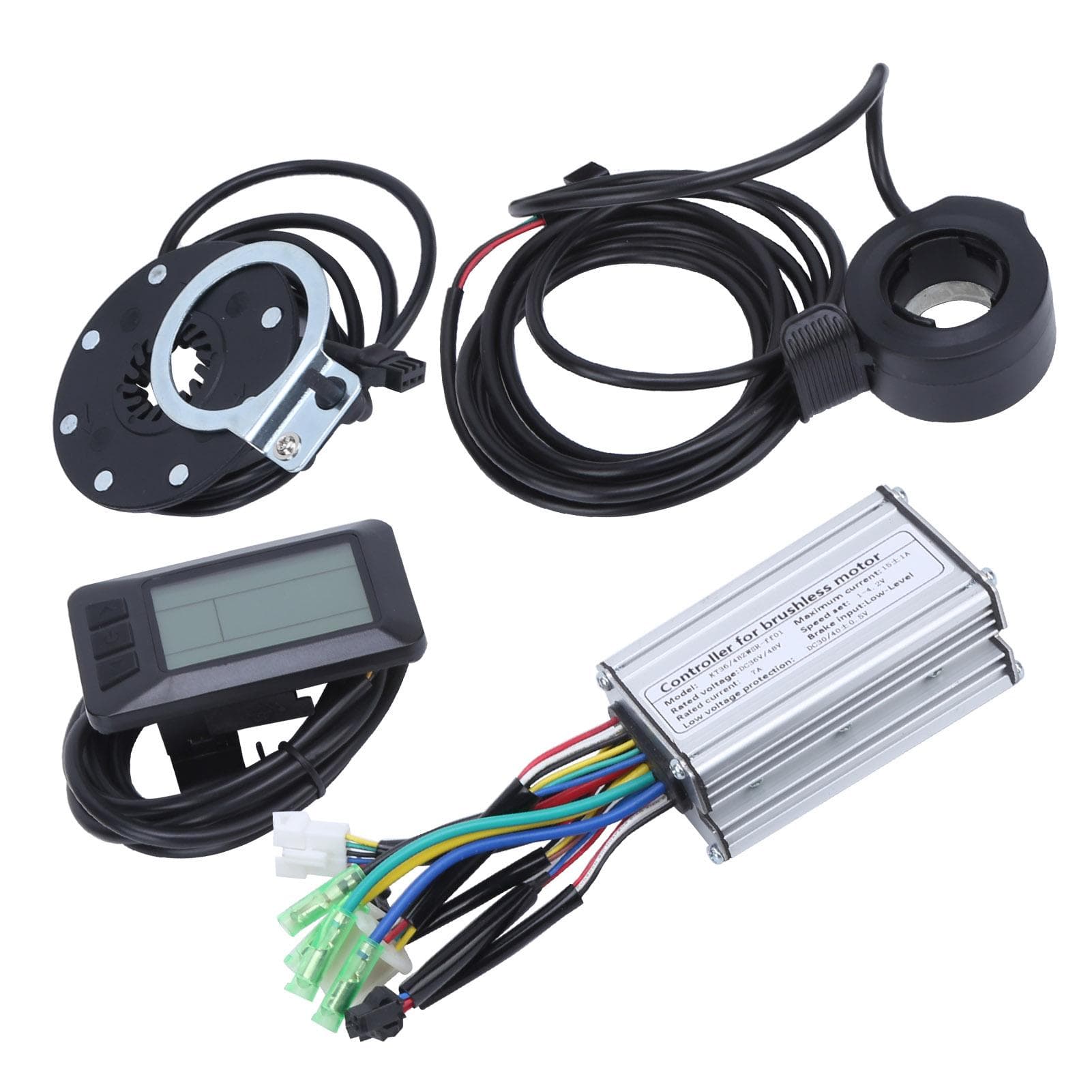 36V48V 250W Electric Motor Brushless 7A Controller Kit with KTLCD7U Display Panel Sensor Throttle