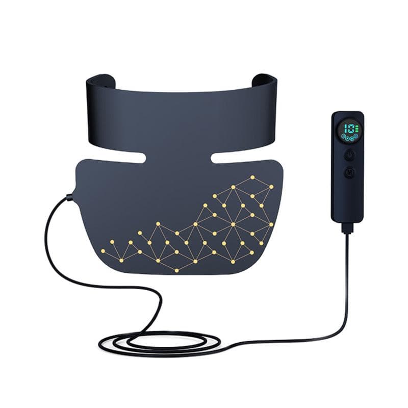 New Photon Rejuvenation Instrument Household Face LED Mask Neck Instrument, Red Light Beauty Silicone Spectrum Neck Instrument black