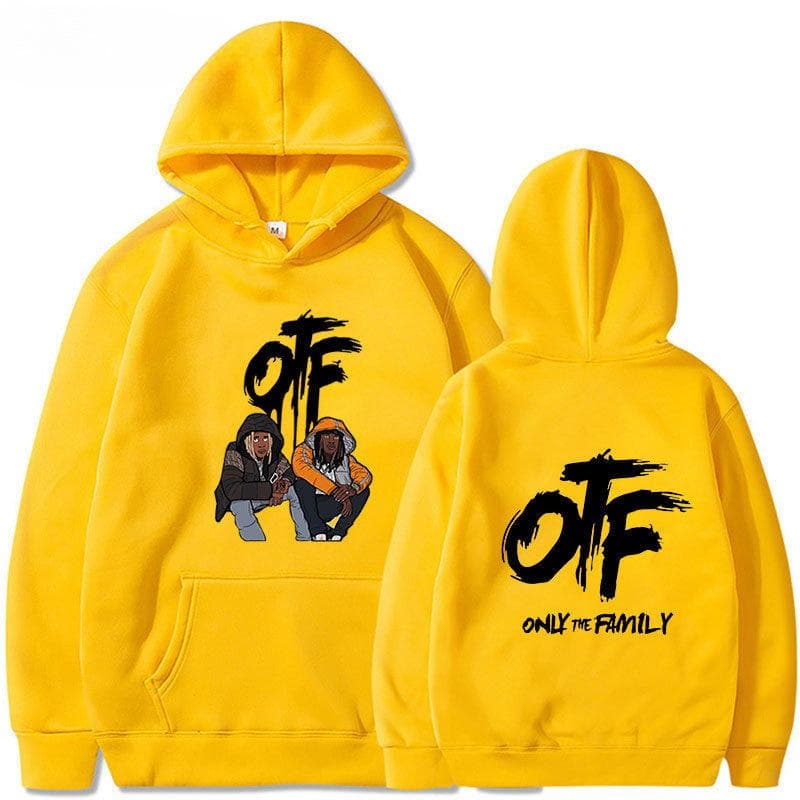 OTF Setr Hip-Hop Letter Hoodie Autumn and Winter Couple Style Casual and Comfortable Pullover Sweatshirt M