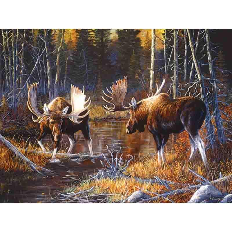 Diamond Painting Home Decoration Forest Cattle Rhinestone Embroidery Cross Stitch Wall Decoration 20X30CM