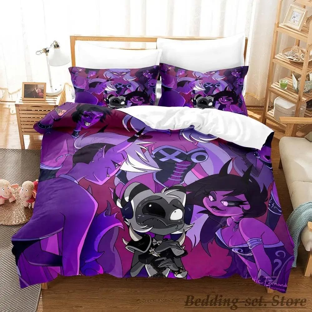 Blitzo Boss Bedding Set Single Twin Full Queen King Size Bed Set Adult Kid Bedroom Duvetcover Sets Anime parure de lit Bed 70x133cm 2pcs