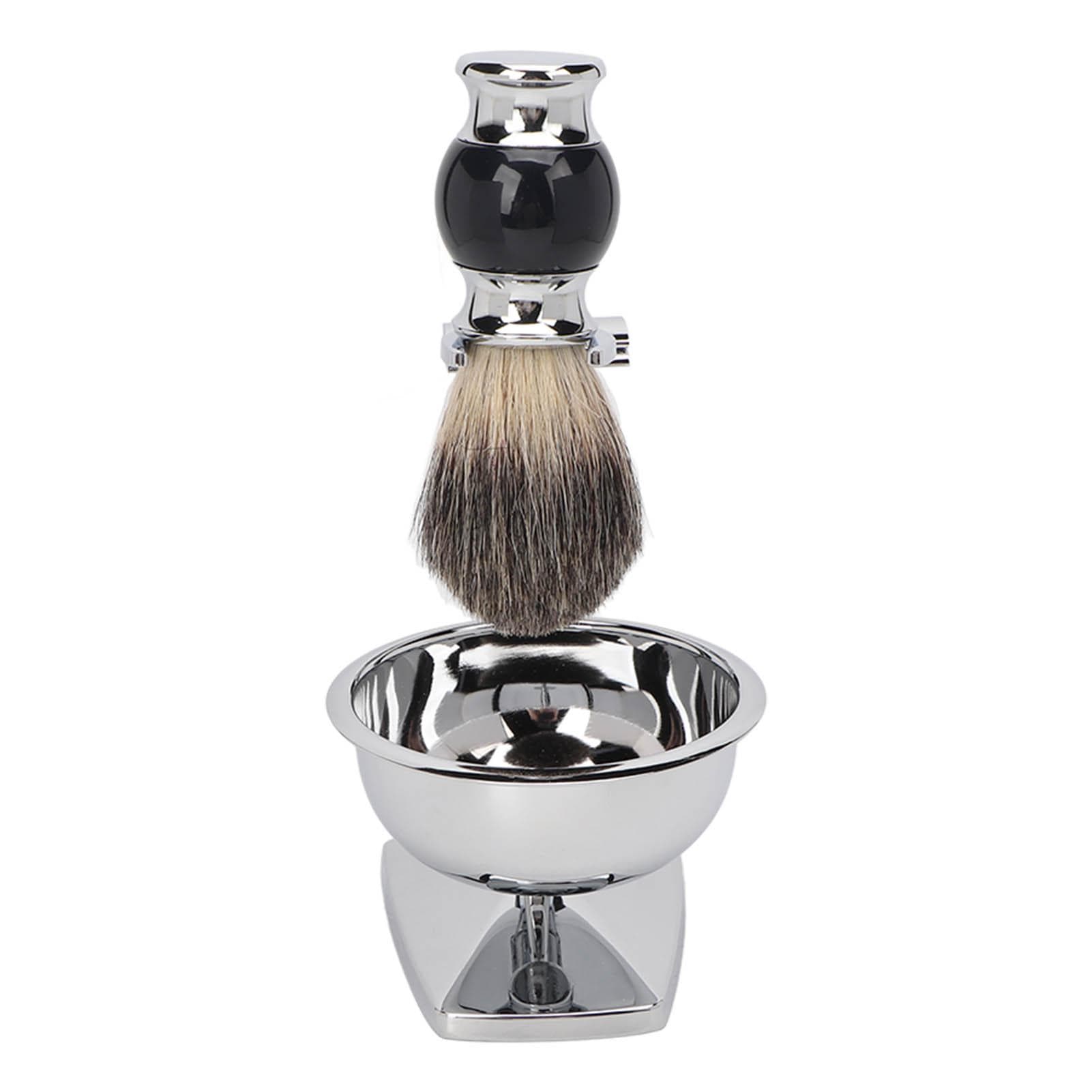 4 in 1 Soap Beard Brush Kits Brush Bowl Holder Trimmer Alloy Wet Beard Brush Kits for Men