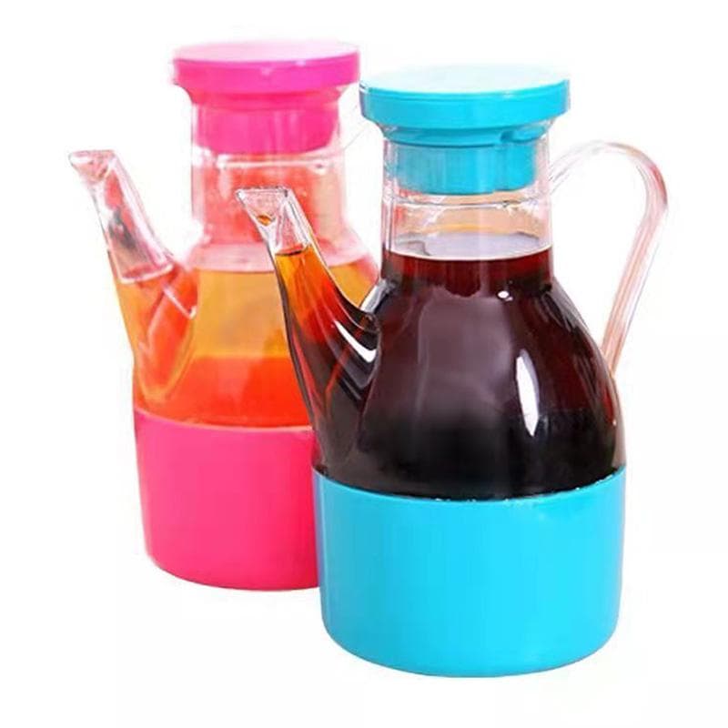 1pcs Storage Oil Bottle of Kitchen Products Leak Proof Oil Vinegar Sauce Bottle Kitchen Gadgets Oil Bottle Dispenser pink