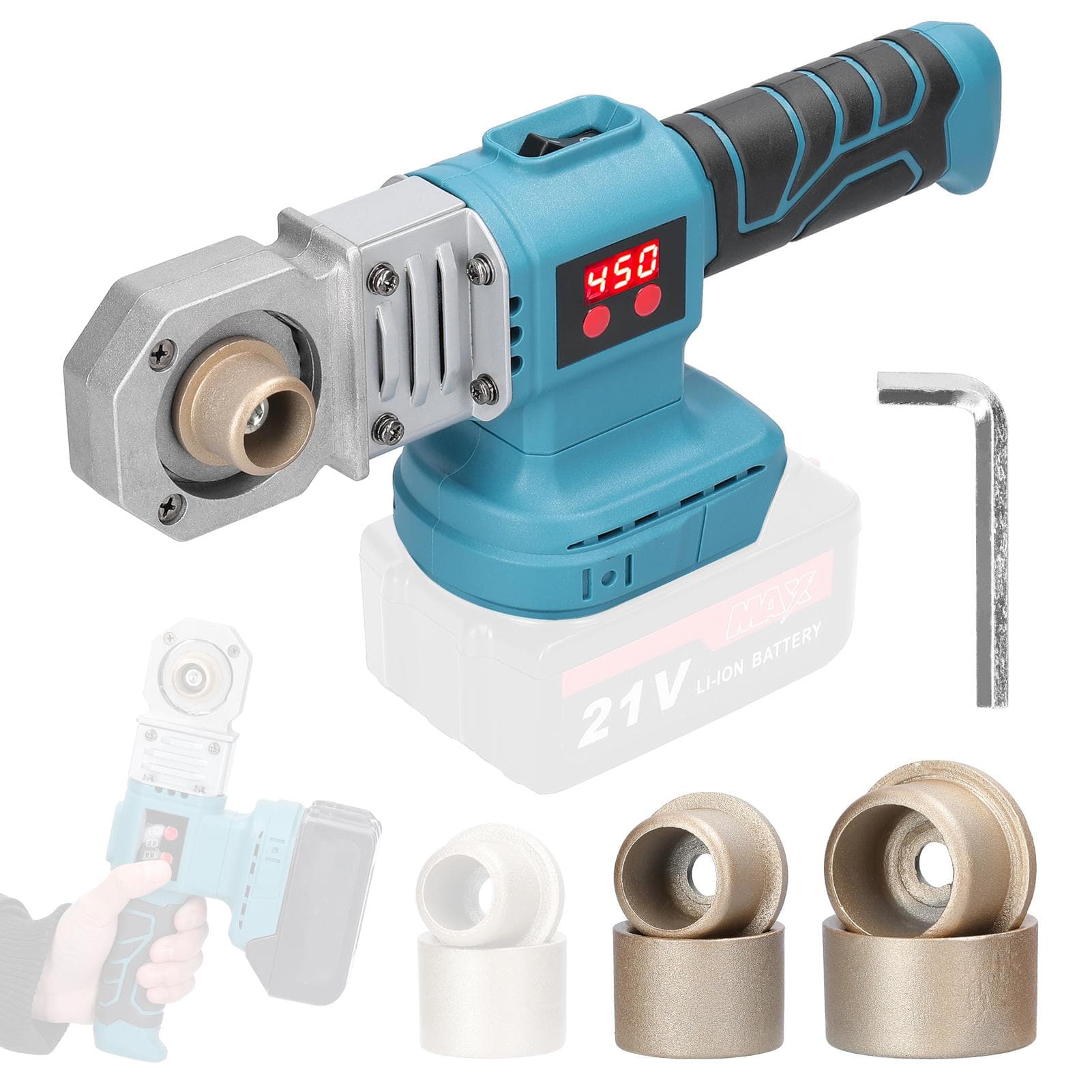 Lithium Power Water Pipes Melting Device Household PPR Welding Machine with 20mm 25mm 30mm