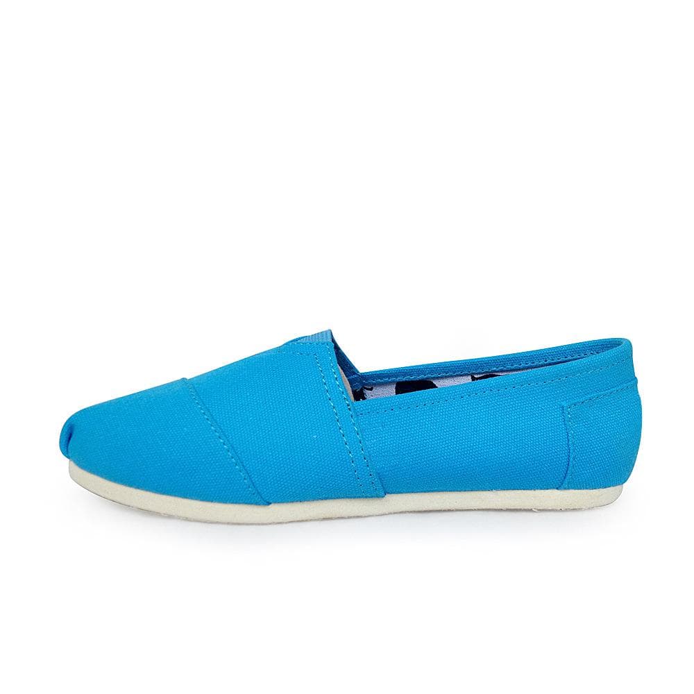 New 2025 canvas shoes men's and women's lazy shoes solid color Toms shoes Thomas cloth shoes Mary shoes comfortable and versatile 38 sky blue