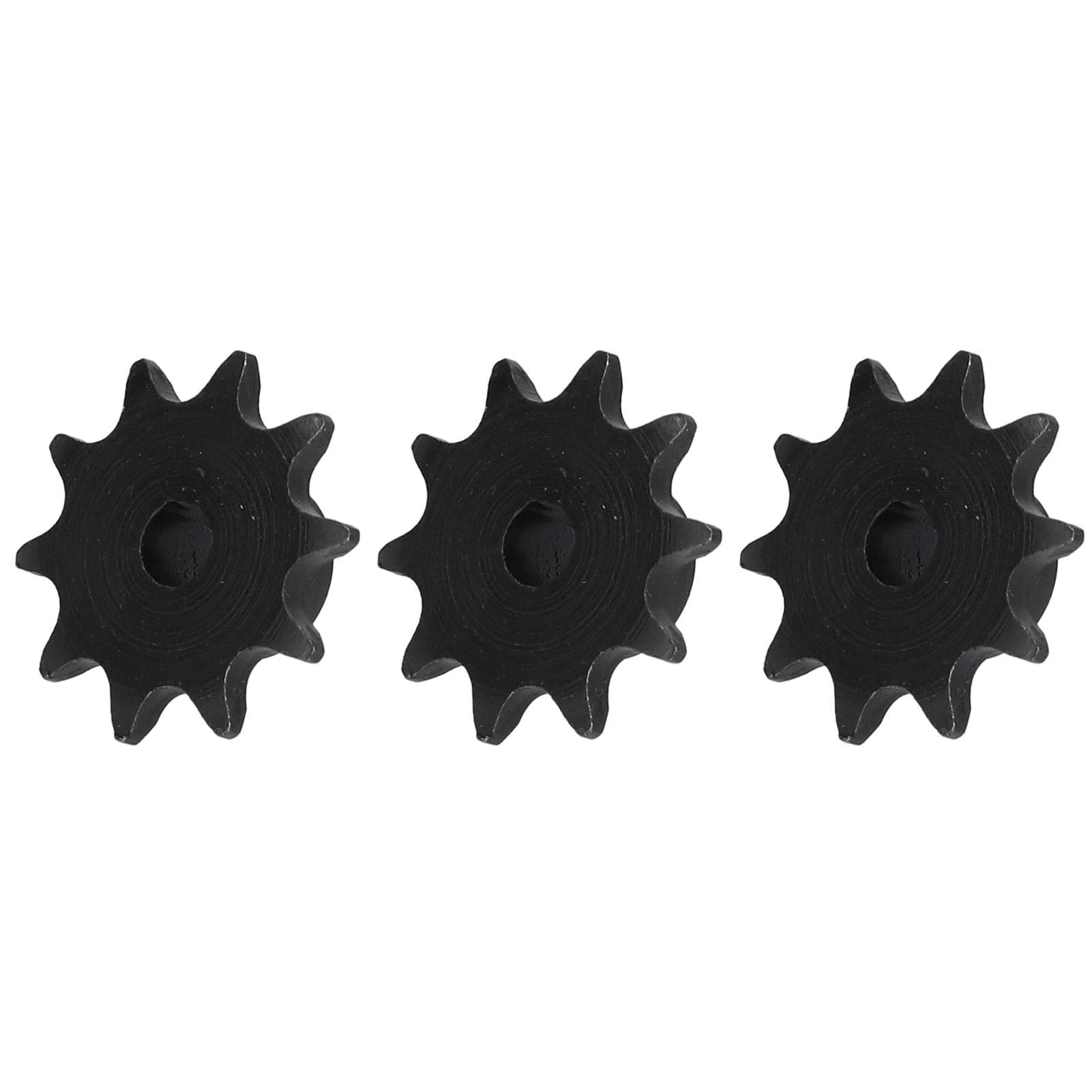 3Pcs Steel Sprocket Drive Gear 8mm Pitch 6mm D Hole 10 Teeth Set Kit 530710060010