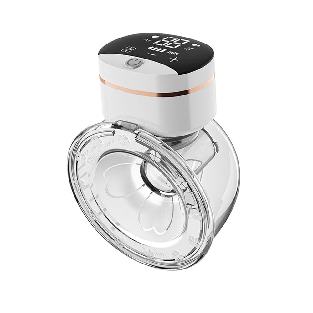 Wearable Electric Breast Pump Hands Free Milk Pump with LED Display 4 Modes 9 Levels of Suction white